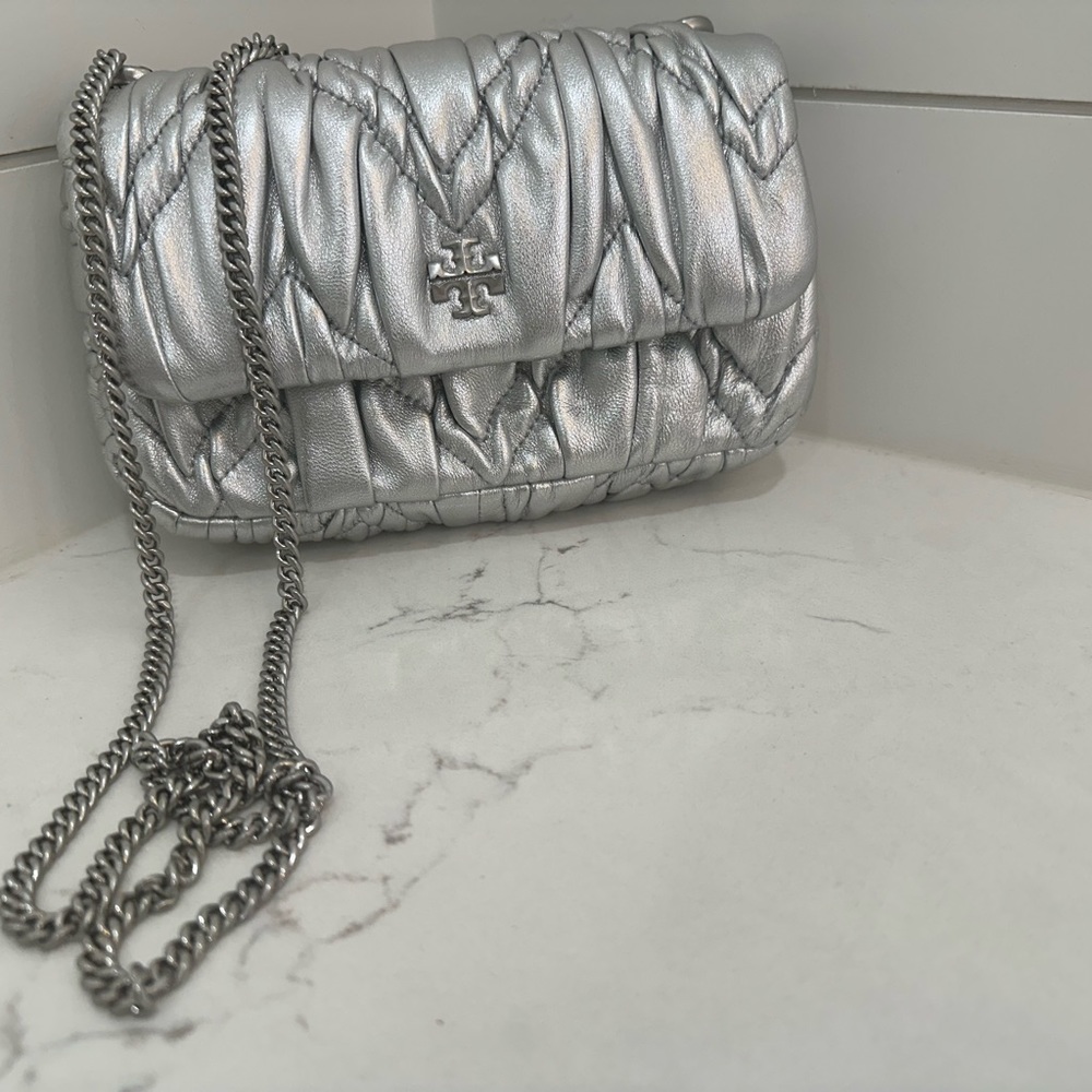 Tory Burch Kira Quilted Metallic Shoulder Bag